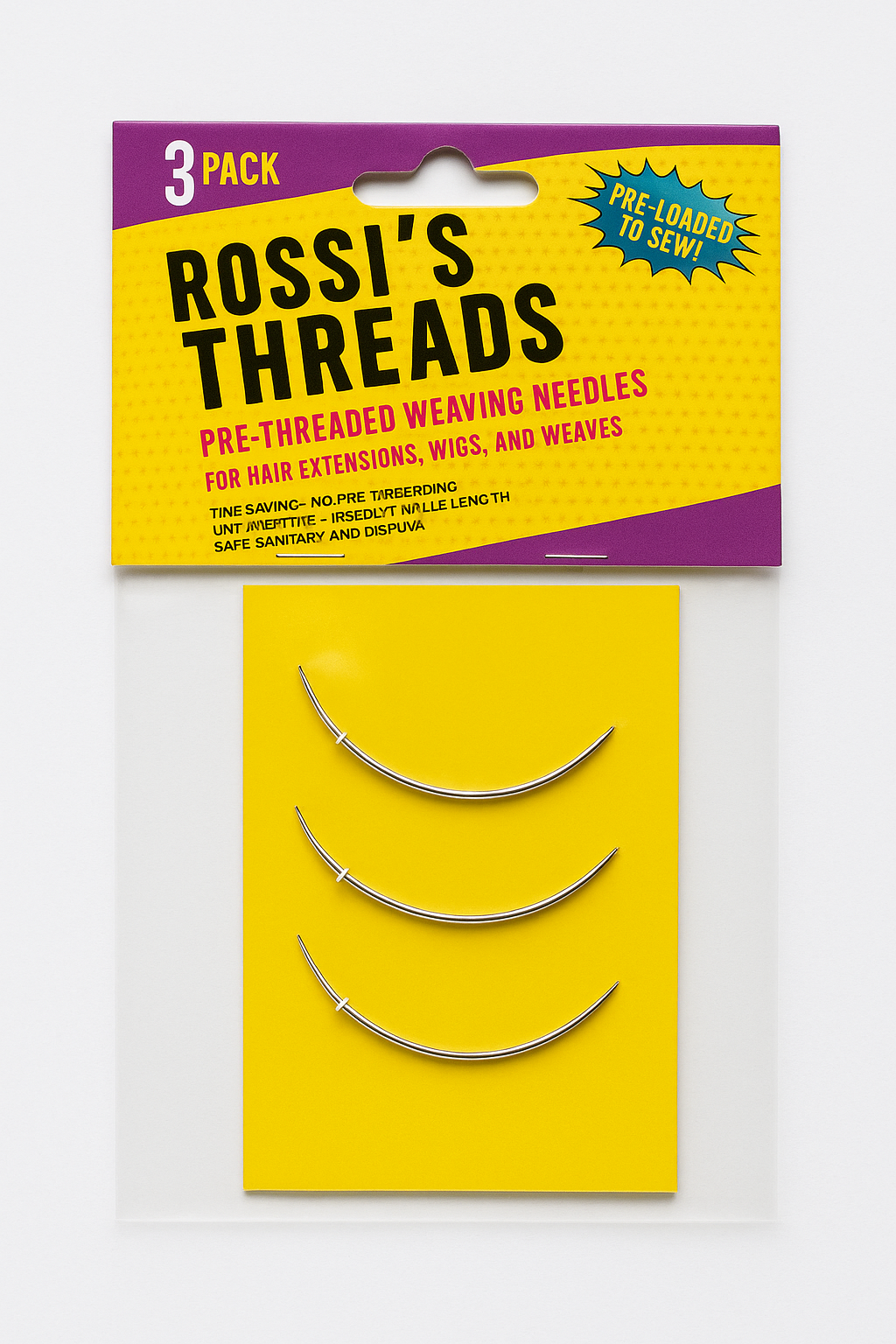 Pre-Threaded Weaving Needles